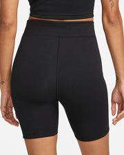 Nike Sportswear Classics Women's High-Waisted 8" Biker Shorts More durable, less sheer and designed to be twice as stretchy as our previous Essentials shorts: we've revamped a wardrobe staple. Designed to support you from one task to the next, our Classics lifestyle shorts are made from stretchy fabric that's thick but still lightweight and peachy-soft but still strong. In two words, they're better.