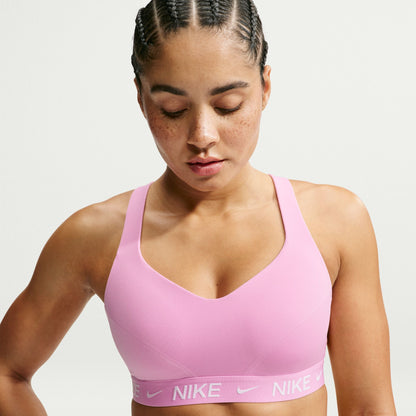 In this sleek, stay-put sports bra, you're in control of your workout and your day. High support gives you a locked-in feeling and helps keep motion to a minimum, making it ideal for runs and high-impact sports. Smooth, quick-drying fabric gives the bra a clean finish so you can wear it your way.