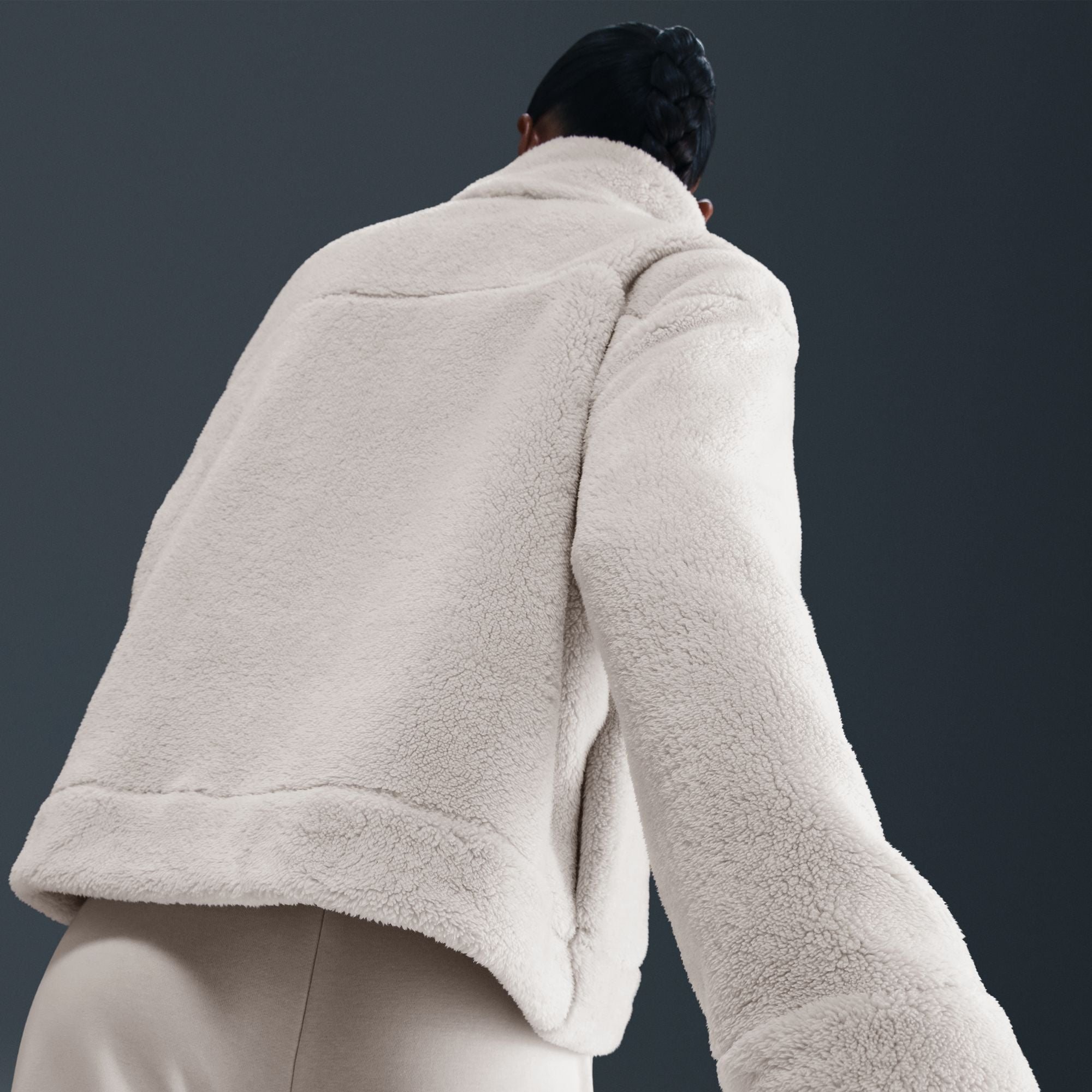 Get cozy in this oversized jacket. Supersoft fleece feels like you're wearing a blanket all day long and helps keep you warm.