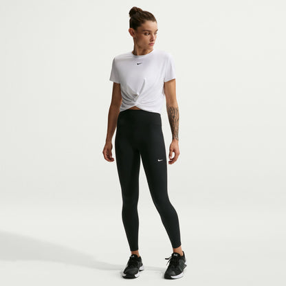 Nike One Seamless Front High-Waisted Full-Length Leggings - Black