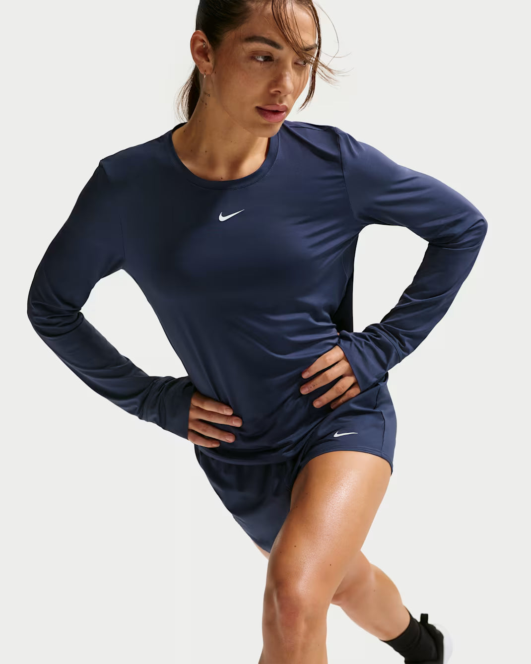 Nike One Classic Dri-FIT Long-Sleeve Top - Midnight Navy