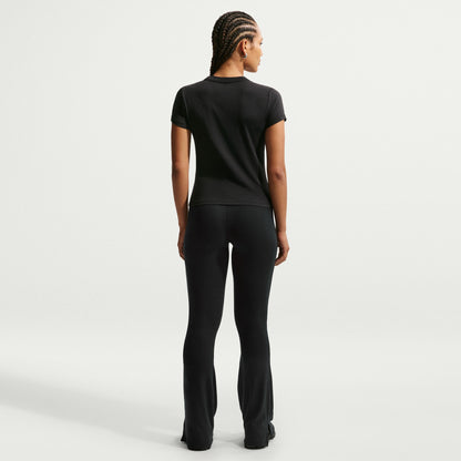 Nike's smooth jersey feels stretchy with a slight drape, giving it a comfortable, body-skimming feel.