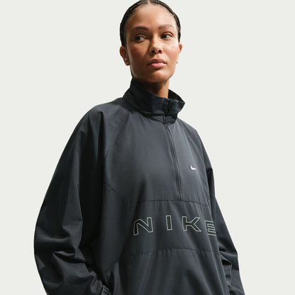 Take the bold and blazing look of the field to the streets. This jacket levels up your look with a voluminous fit, polished trims and a sport-inspired design.