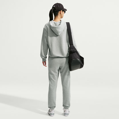 Person wearing a grey Nike hoodie 