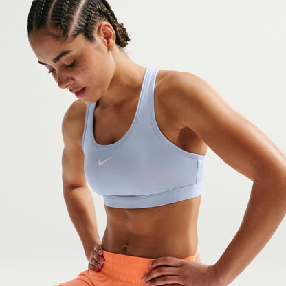 Great for training workouts and dance classes, medium support gives you a snug hold that helps keep everything in place. Plus, sweat-wicking, adaptive material quickly recovers its shape so you can stay comfortable throughout your workout.