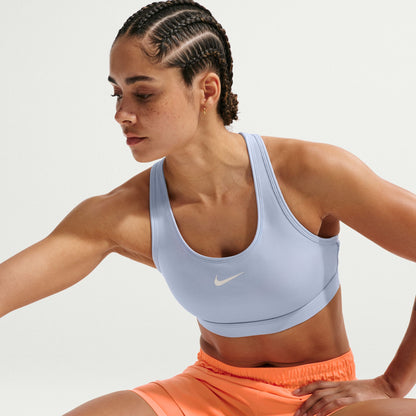 Great for training workouts and dance classes, medium support gives you a snug hold that helps keep everything in place. Plus, sweat-wicking, adaptive material quickly recovers its shape so you can stay comfortable throughout your workout.
