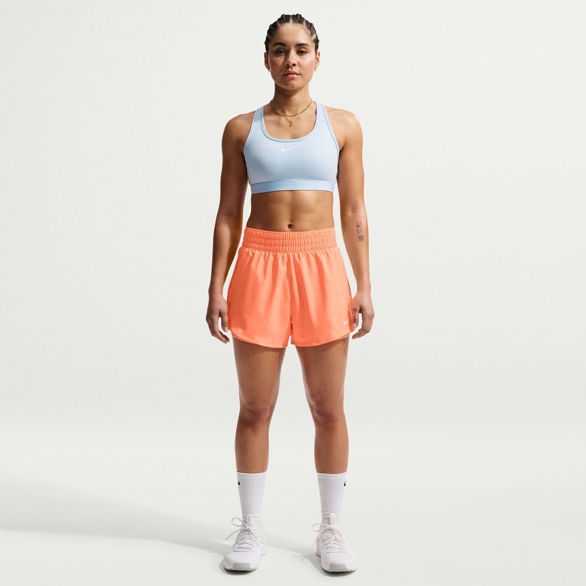 Great for training workouts and dance classes, medium support gives you a snug hold that helps keep everything in place. Plus, sweat-wicking, adaptive material quickly recovers its shape so you can stay comfortable throughout your workout.