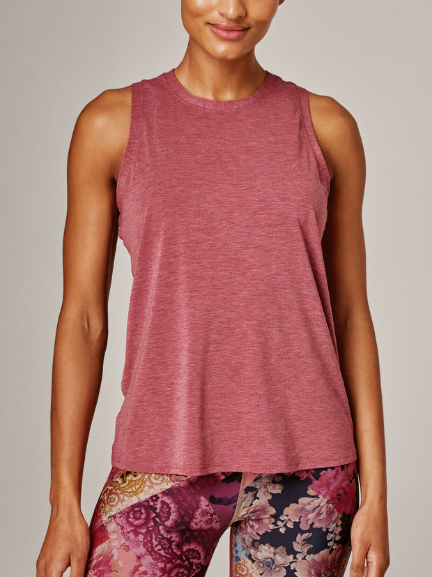 High scoop neck Wide action back Extended underarm Sustainable, eco-friendly fabric Made in Australia