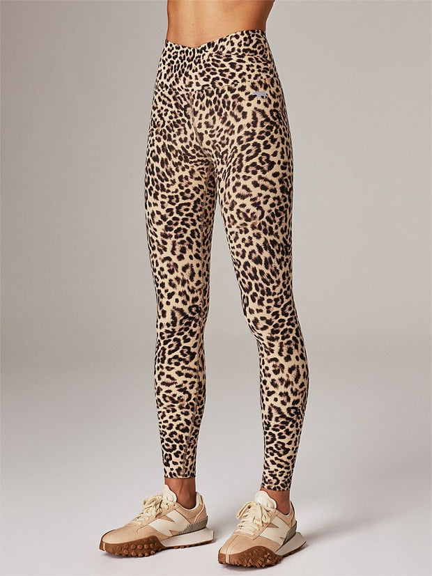 Feel like a goddess in the ultra-flattering crossover waist Muse Ab-Tastic leggings. Constructed from RB's buttery soft Supplex Luxe fabric with four way stretch for comfort and all-day wear and features the purrrfect statement animal print. Activewear leggings designed for the studio and yoga workouts but will out perform in any impact workouts.  Features:  28 inch in-seam Ab tastic = RB's highest waist EVER Seamless outer leg Flatlock seams do not chafe, rub or irritate Gusset Made in Australia