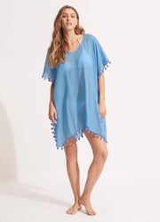 Beach Edit Amnesia Kaftan - Azure