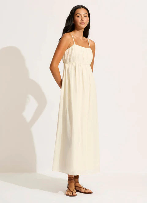 Maxi Length
Adjustable Straps For The Perfect Fit
Shirring at back of bodice
Side Seam Pockets
Lined Bodice