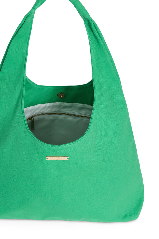 Cotton Canvas Tote Bag - Jade