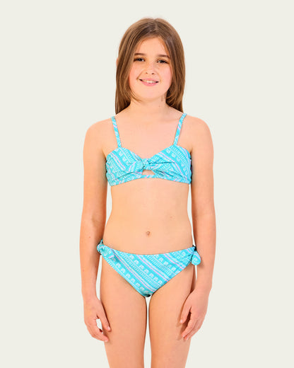 Two Piece Set
Bikini bottoms feature Tie sides
Sweetheart neckline
Tie front Crop Style top with Adjustable straps for the perfect fit