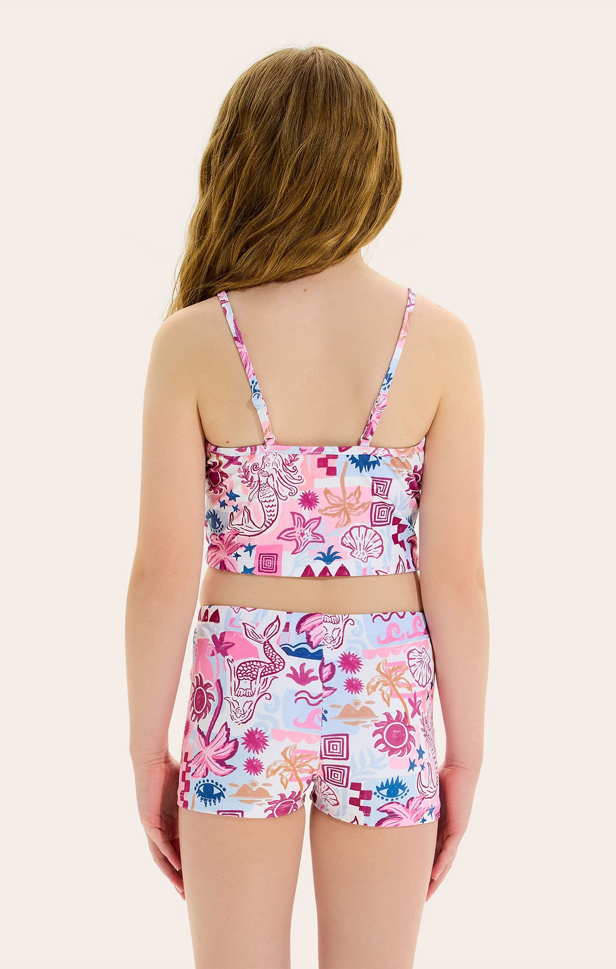 2 Piece Tankini Set
Fully lined
Adjustable shoulder straps with slider on Top
Fully lined boyleg brief
Colourful mermaid and tropical print