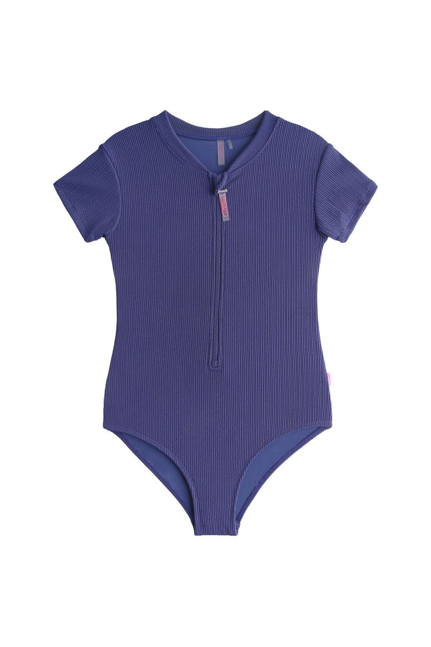 Seafolly Girls Textured Paddlesuit - Navy