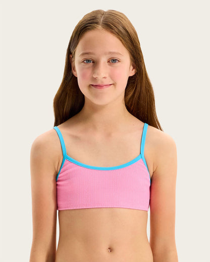 This is a set!
Crop style top
Contrast binding
Adjustable straps for a great fit
Matching hipster pant
Fully lined for modesty