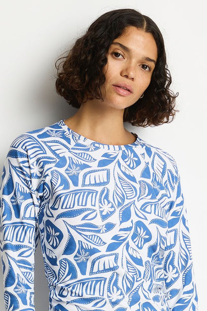 Reef Long Sleeve Rash Vest - Denim Blue