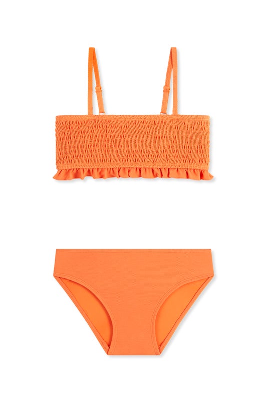Seafolly Girls Sea Dive Shirred Bikini - Tangerine