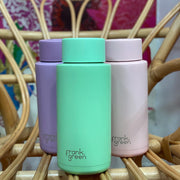 Stainless Steel Reusable 1 Litre Bottle with Push Button Lid - Lilac Haze