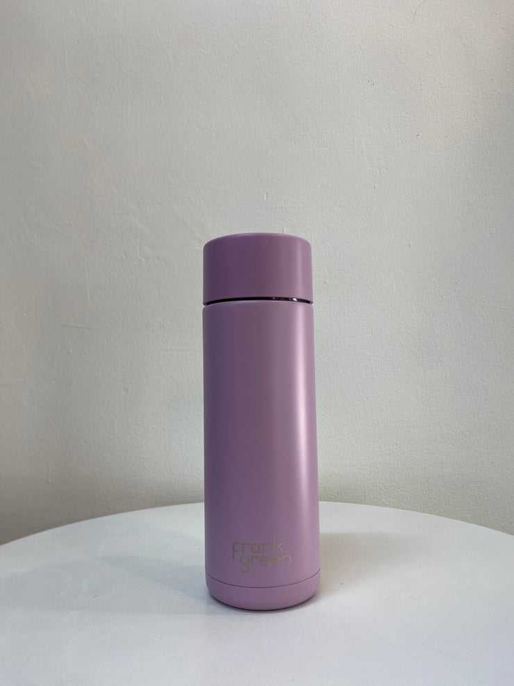 Frank Green Stainless Steel Ceramic Reusable Bottle - 595ml - Lilac Haze- Straw Lid