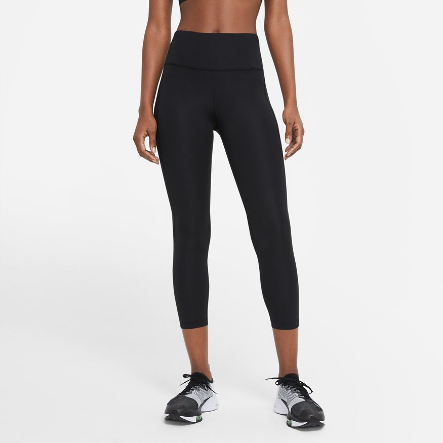 Nike Fast Mid-Rise 7/8 Graphic Leggings with Pockets 'Black/Cool Grey' -  FB4656-010