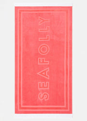 Tassel Trim Seafolly Logo  100% Plush Cotton Terry Length: 160cm Width: 80 cm Classic Seafolly Summer Essential 