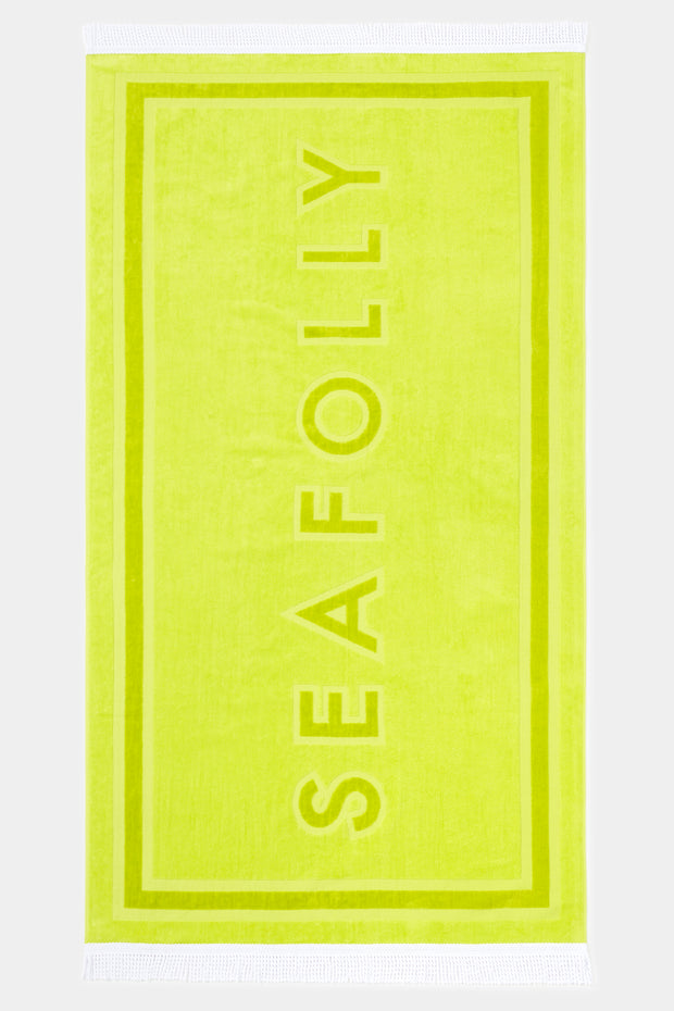 Tassel Trim Seafolly Logo  100% Plush Cotton Terry Classic Seafolly Summer Essential 
