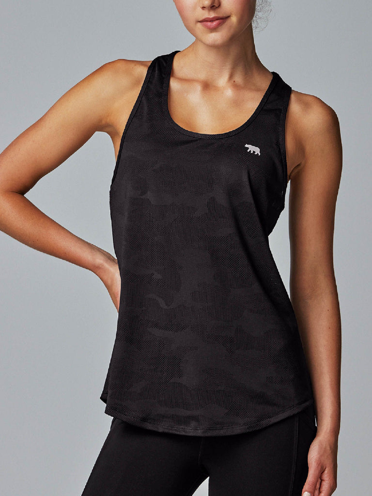 Lotus Muscle Tank, Black