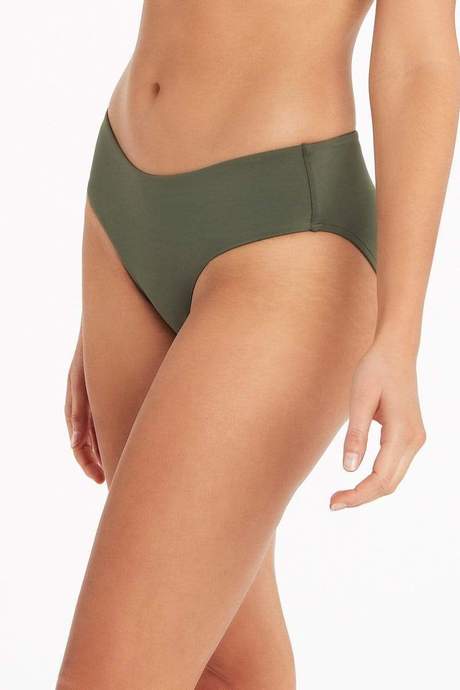 Eco Essentials Mid Bikini Pant - Khaki