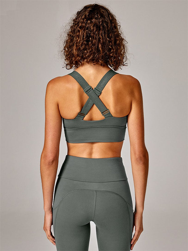 Ultimate support that is "made to move", the Made to Move sports bra is an activewear must-have. Constructed from Peach Me with a soft luxe velvety feel both inside and out and incredible four-way stretch. Perfect for medium impact fitness including gym, yoga and Pilates workouts.  Features:  Adjustable split cross back straps Under bust band Bagged out neck, straps and underarms Keyhole back Self Lined Made in Australia