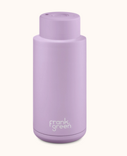 Stainless Steel Reusable 1 Litre Bottle with Push Button Lid - Lilac Haze